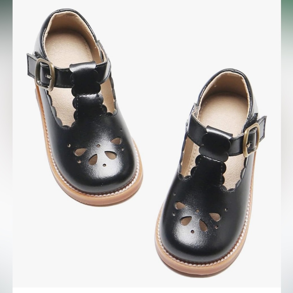 Felix & Flora Toddler Little Girl Mary Jane Dress Shoes - BLACK
